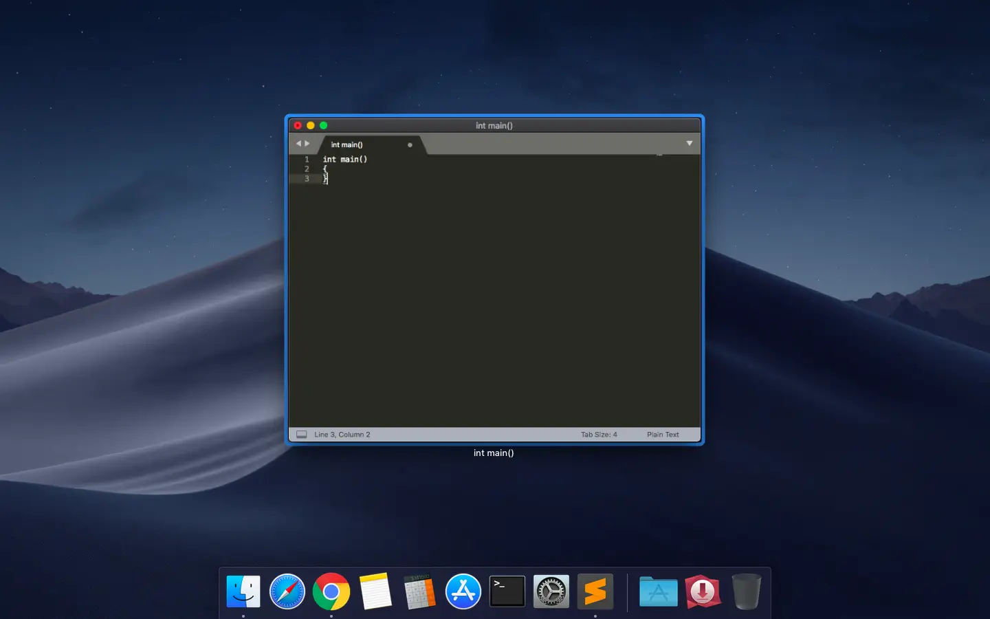 Sublime Text screenshot 1